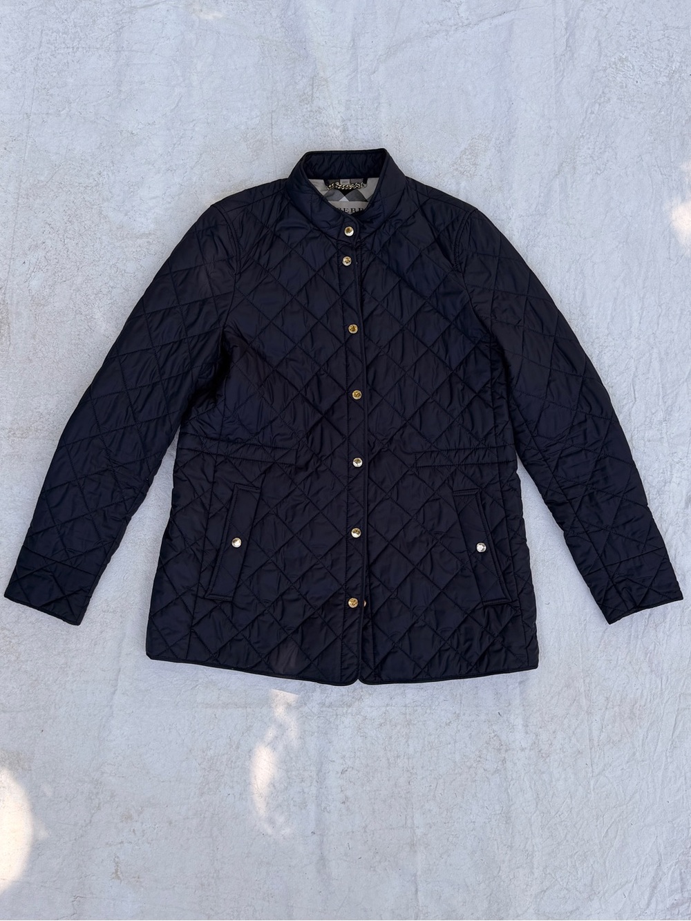 Burberry Navy Quilted Jacket